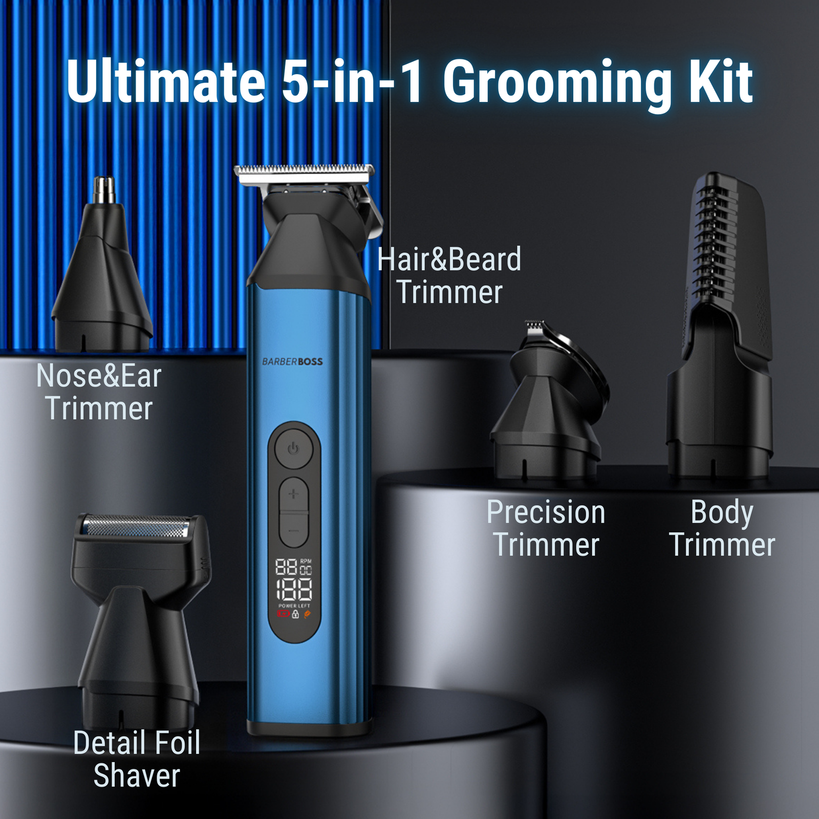BarberBoss 5-in-1 Men’s Grooming Kit