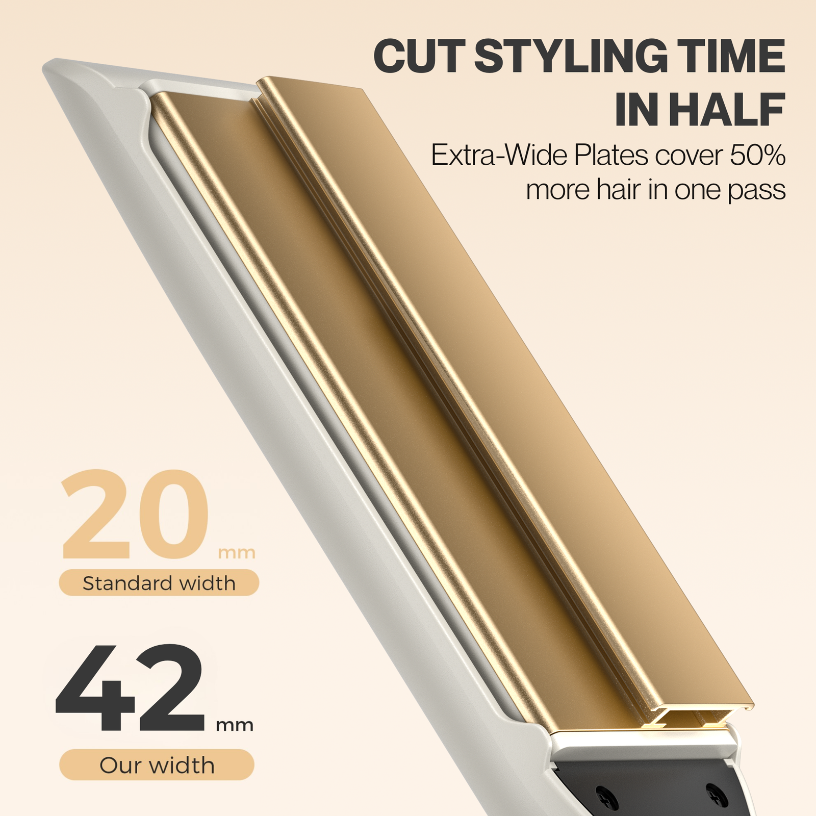 BarberBoss Wide Plate Ceramic Hair Straightener