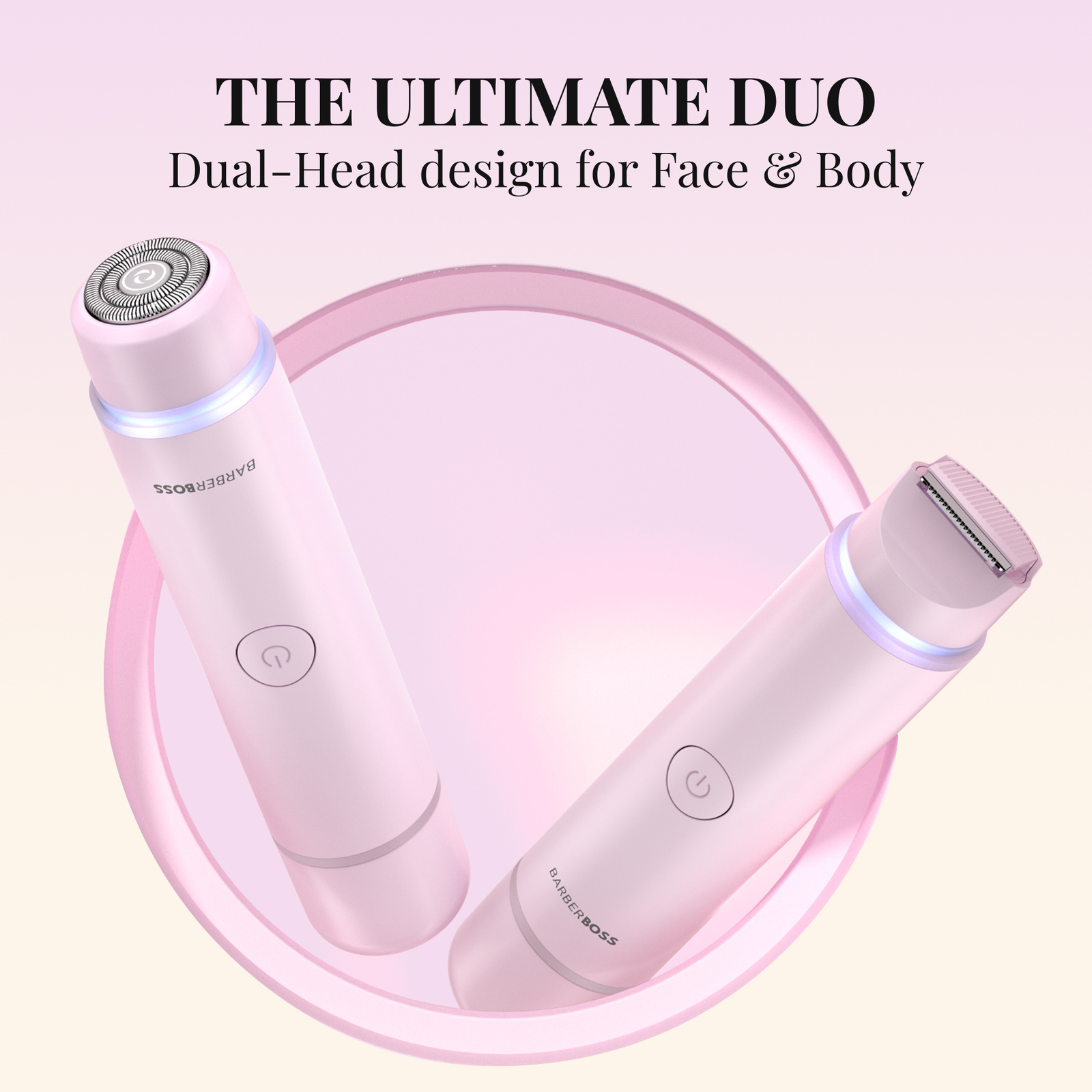 BarberBoss Dual Head Pink Lady Shaver