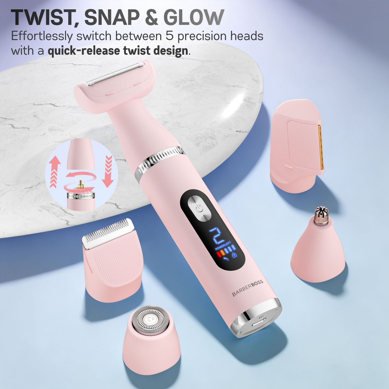 BarberBoss 5-in-1 Smoothsense Lady Shaver