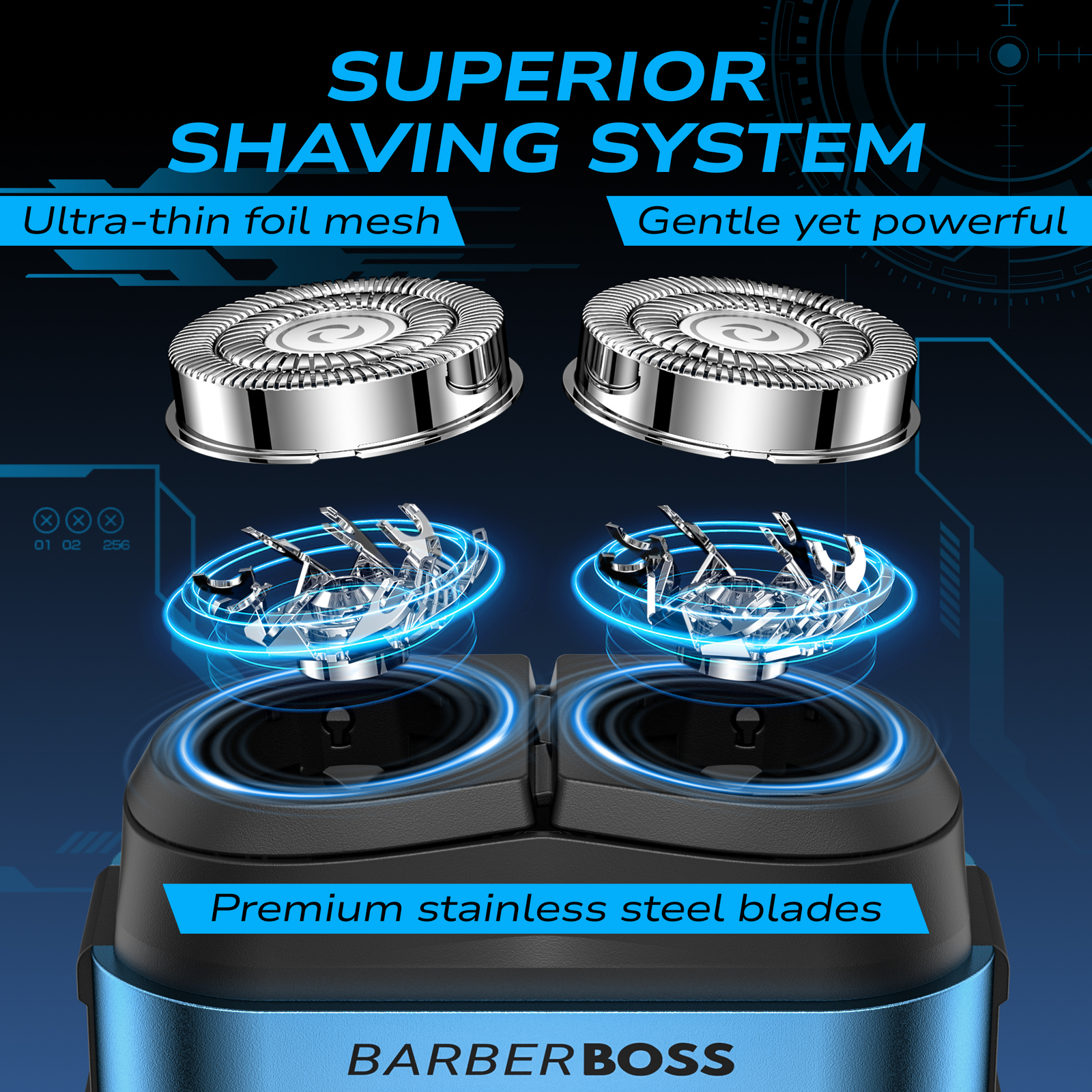 BarberBoss Compact Pocket Rotary Shaver