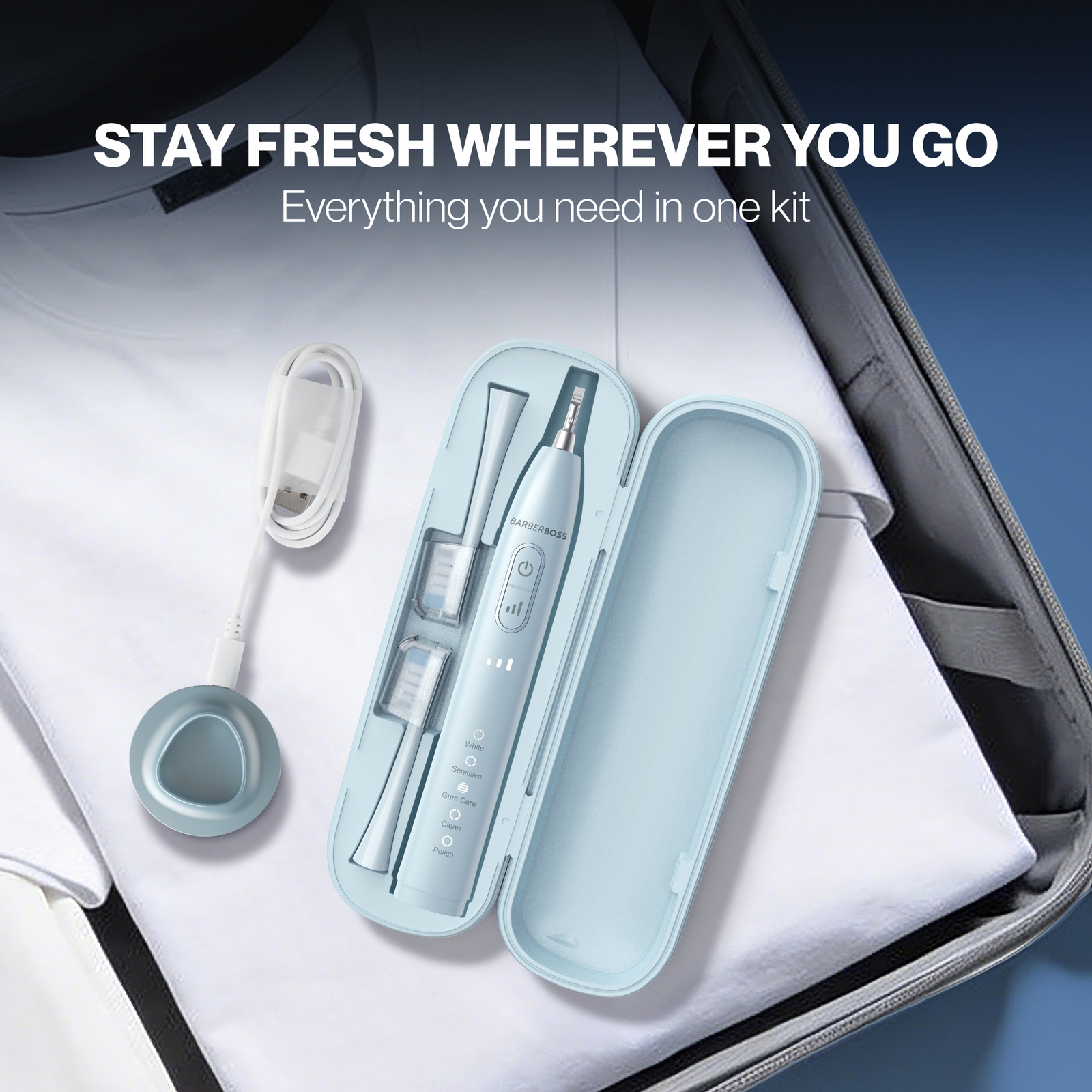 BarberBoss Rechargeable Electric Toothbrush for Adults