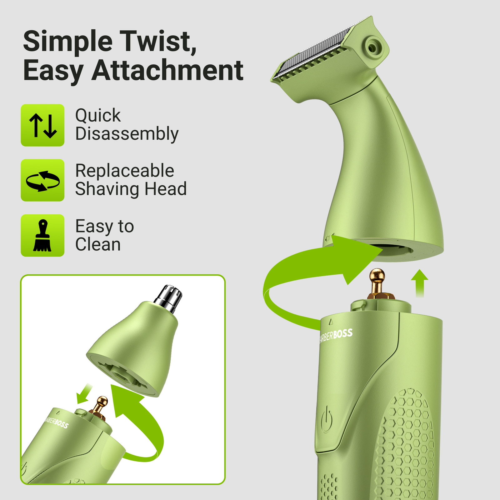 BarberBoss 3-in-1 Men’s Detail Trimmer