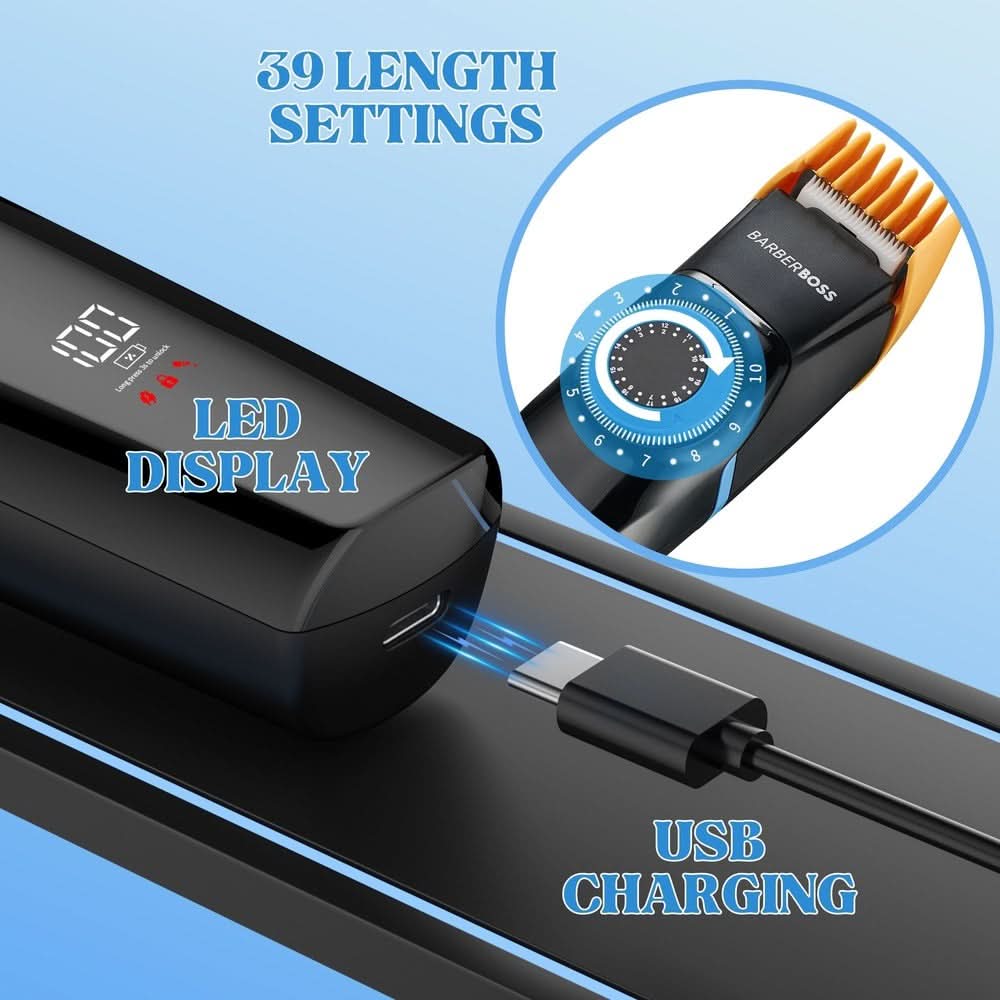 CLEARANCE - BarberBoss QR-6052 Precision 3-in-1 Trimmer – Hair, Beard, Nose and Ear
