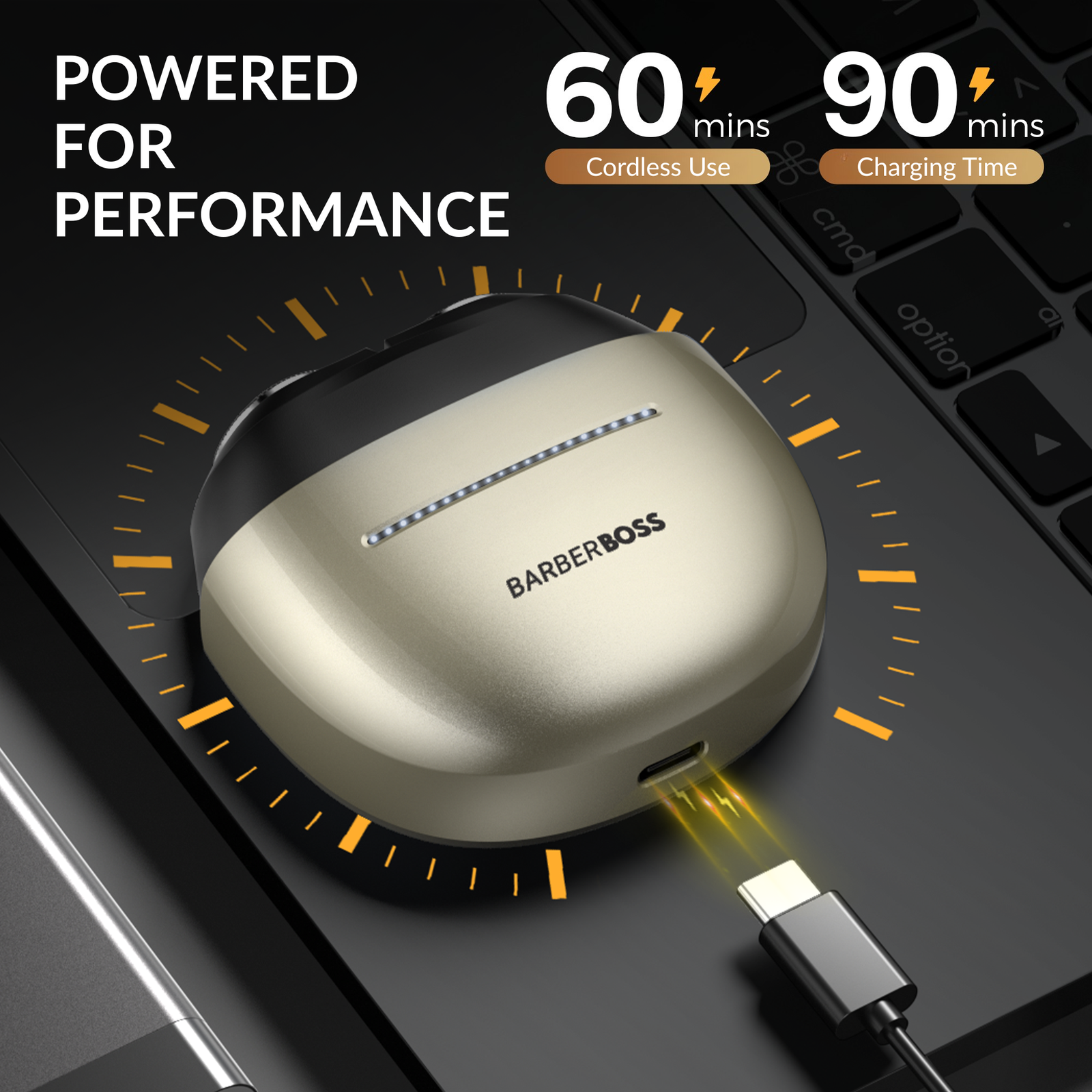 BarberBoss Smart Touch-Swipe Sensor Shaver