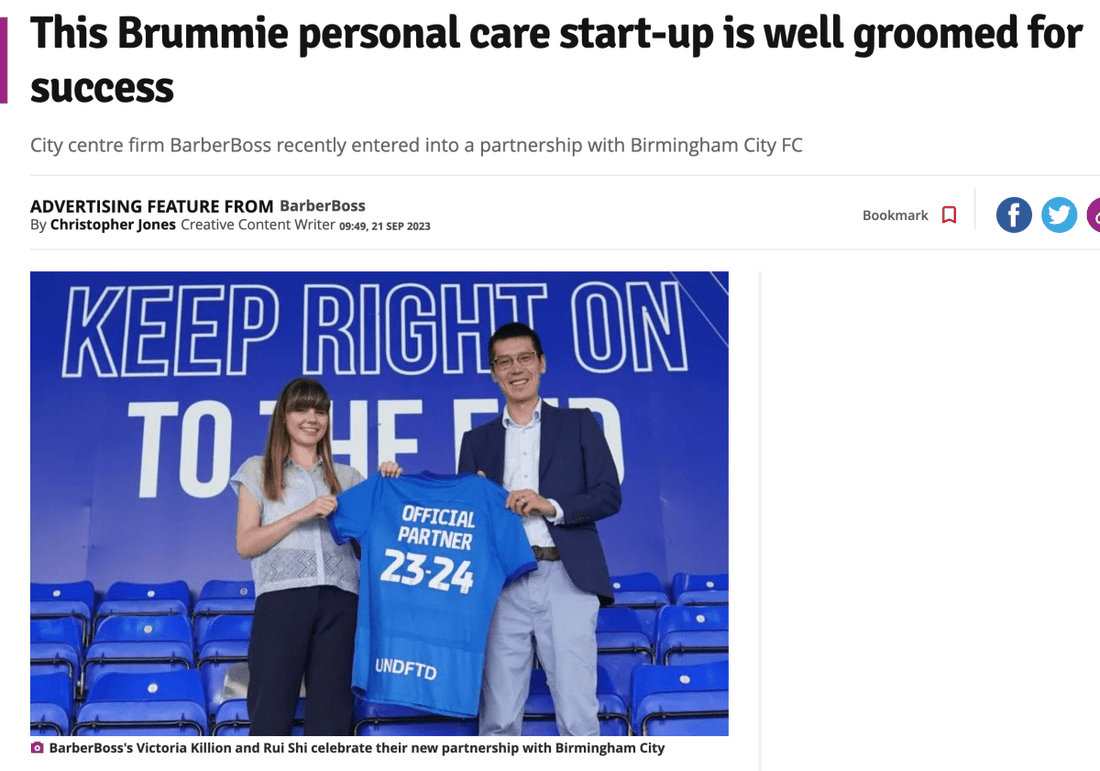 Kicking Off BarberBoss's 'Man Of The Match' Sponsorship on 22nd Sep with BCFC vs. QPR - BarberBoss | Look Your Best, Everyday