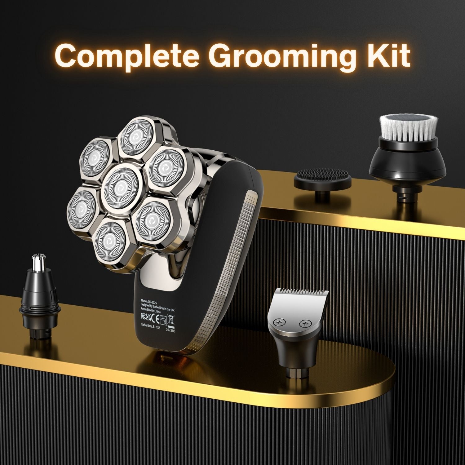 BarberBoss 7D Bald Head Shaver & 5-in-1 Groomer
