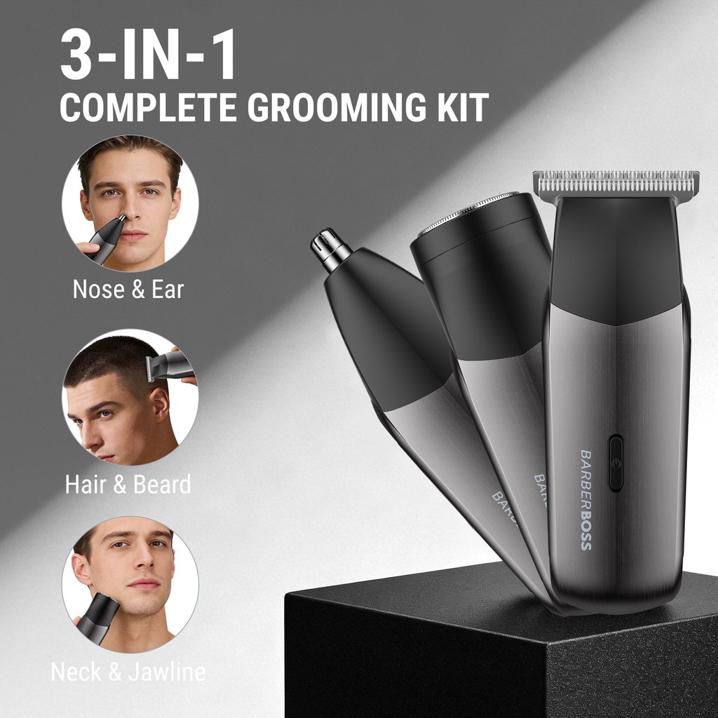 BarberBoss 3-in-1 Mini Foil Shaver