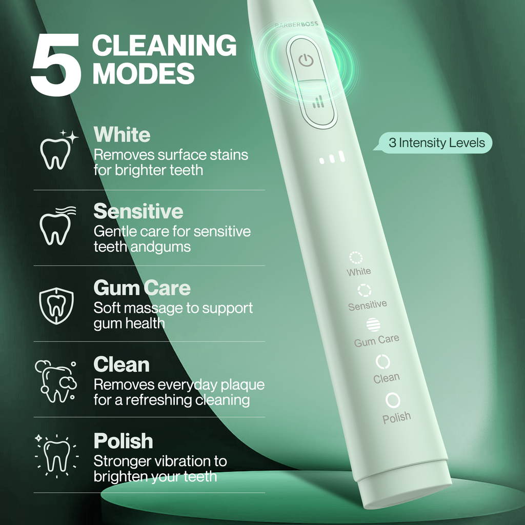BarberBoss Sonic Rechargeable Electric Toothbrush