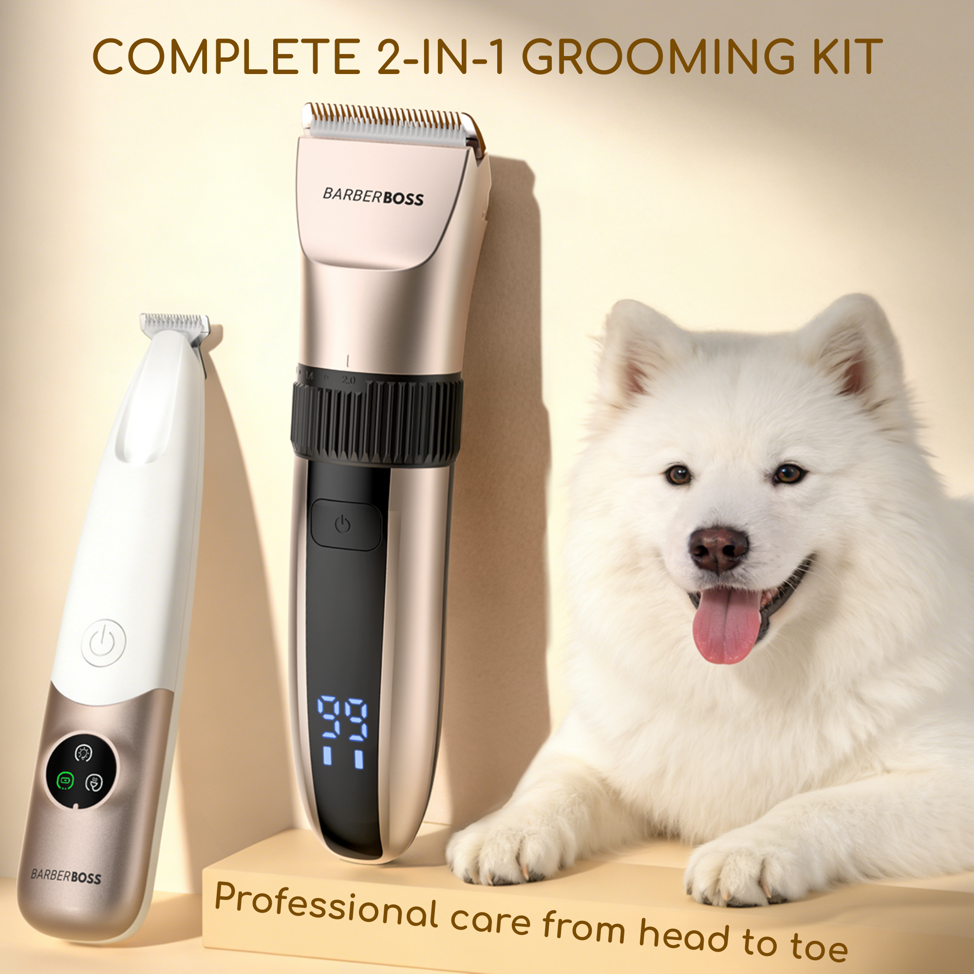 BarberBoss Dual Pet Clipper & Paw Trimmer