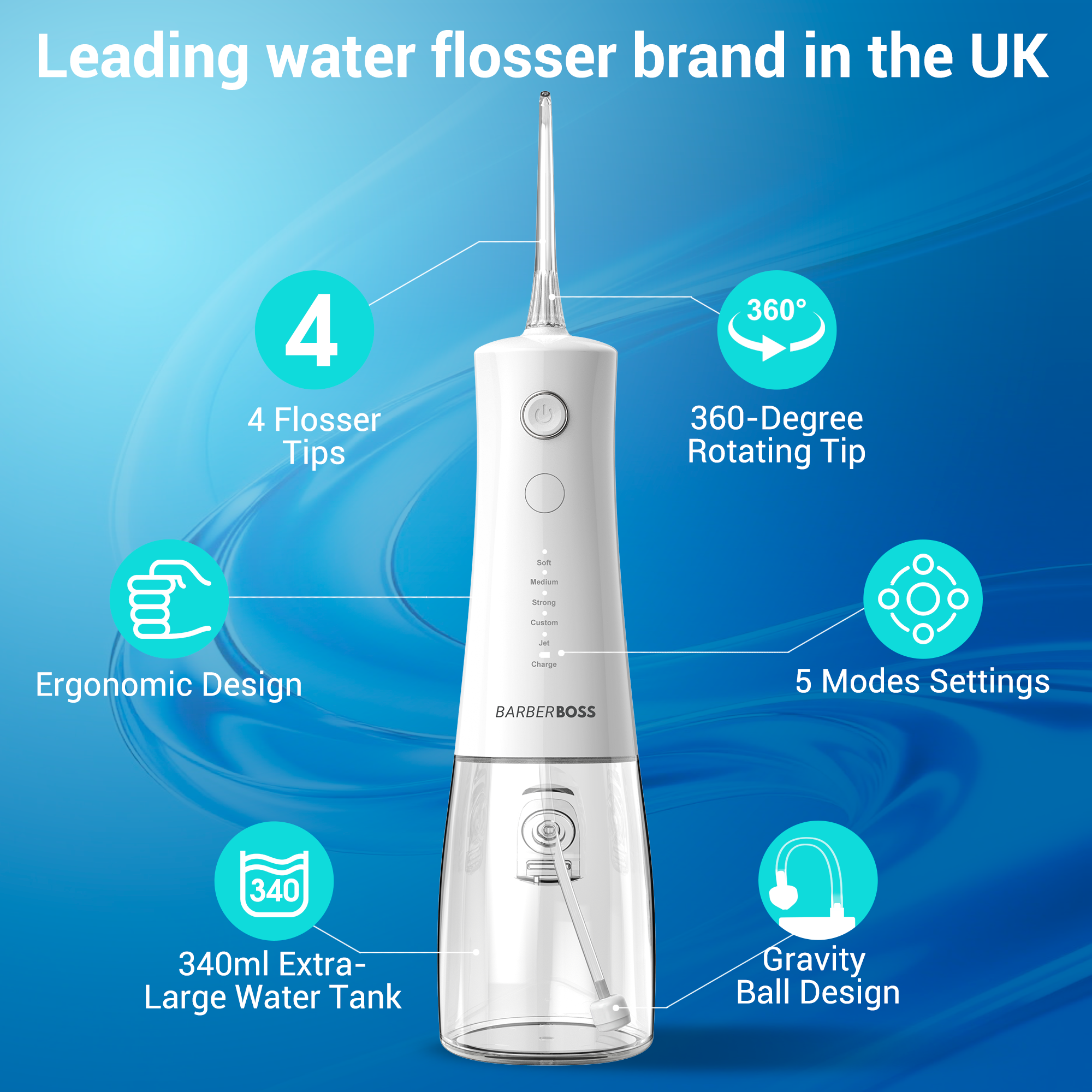BarberBoss Advanced Water Flosser