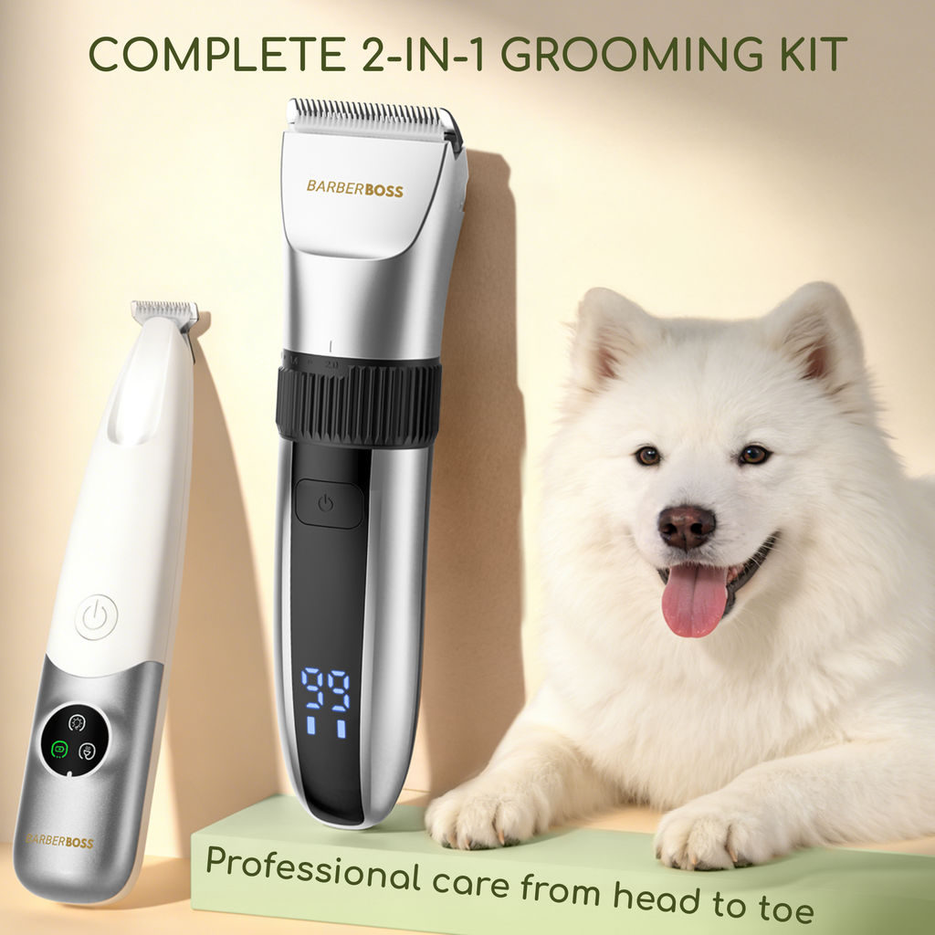 BarberBoss 2-in-1 Pet Grooming Clipper Kit