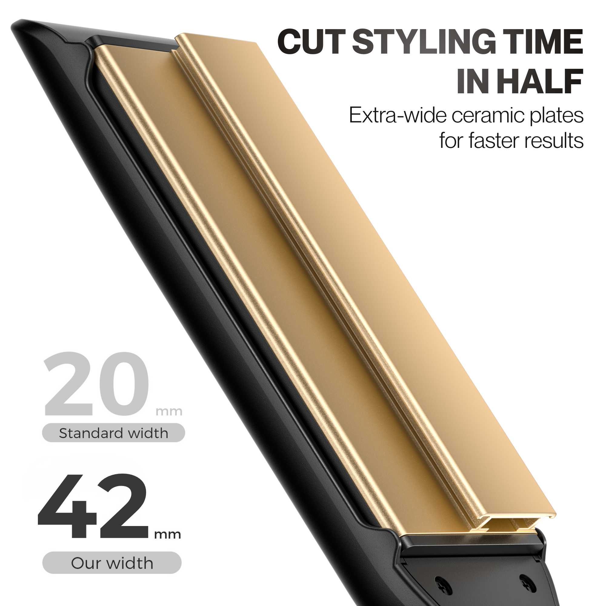 BarberBoss Black Ceramic Plate Hair Straightener