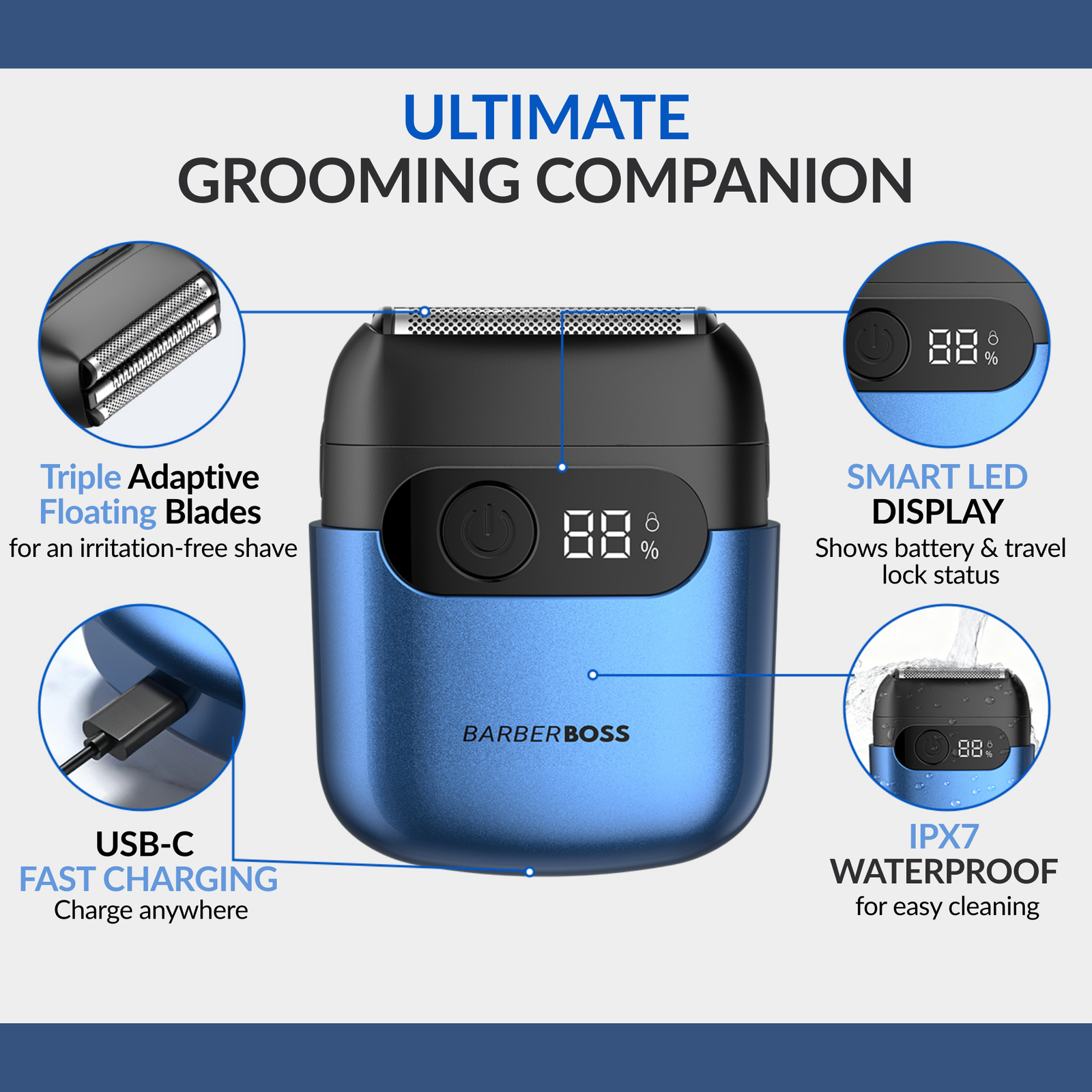 BarberBoss Compact Electric Foil Shaver