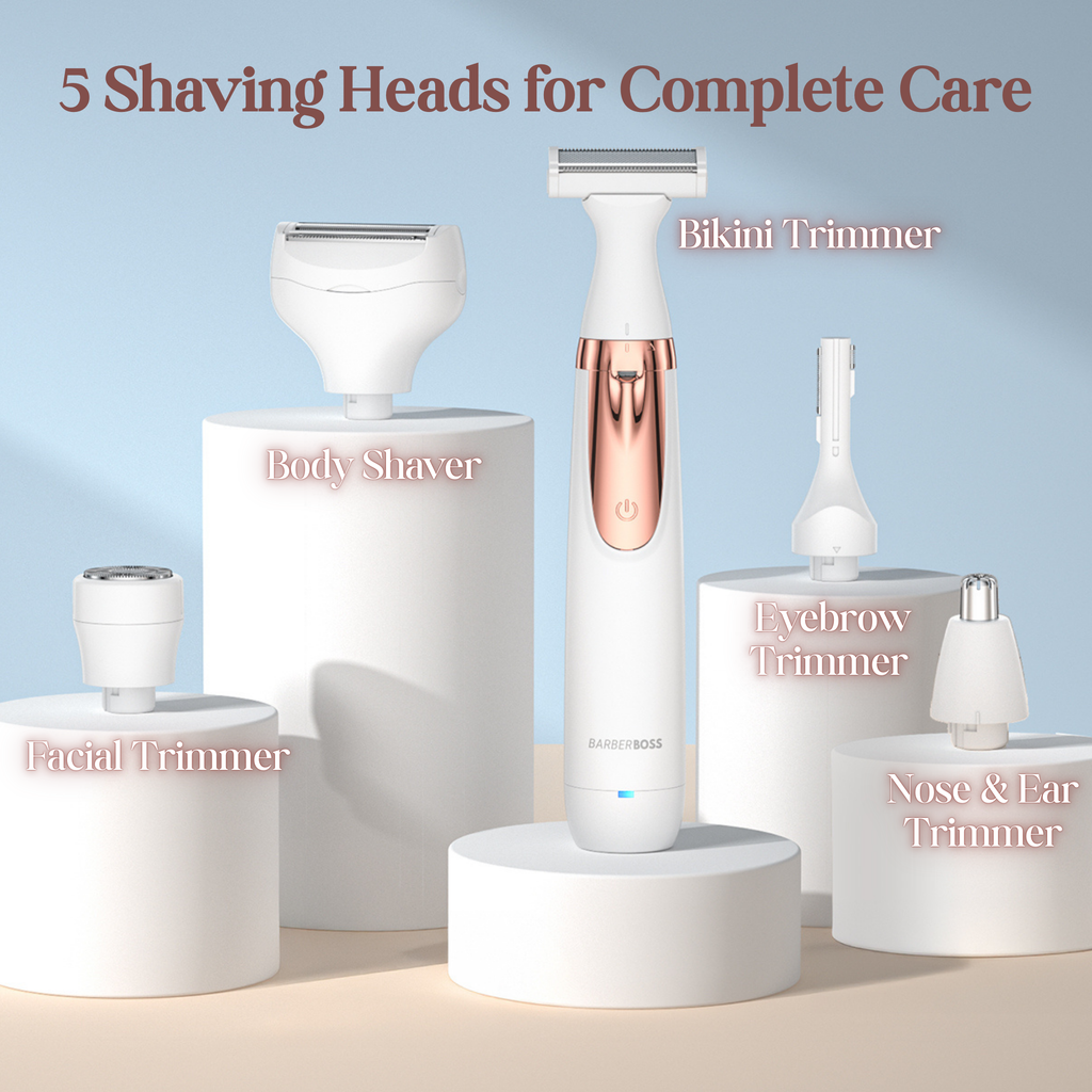 BarberBoss 5-in-1 Women's Electric Shaver & Trimmer