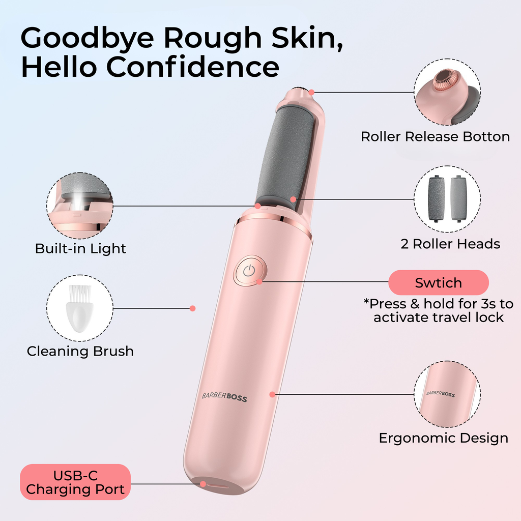 BarberBoss Electric Callus Remover & Pedicure Kit
