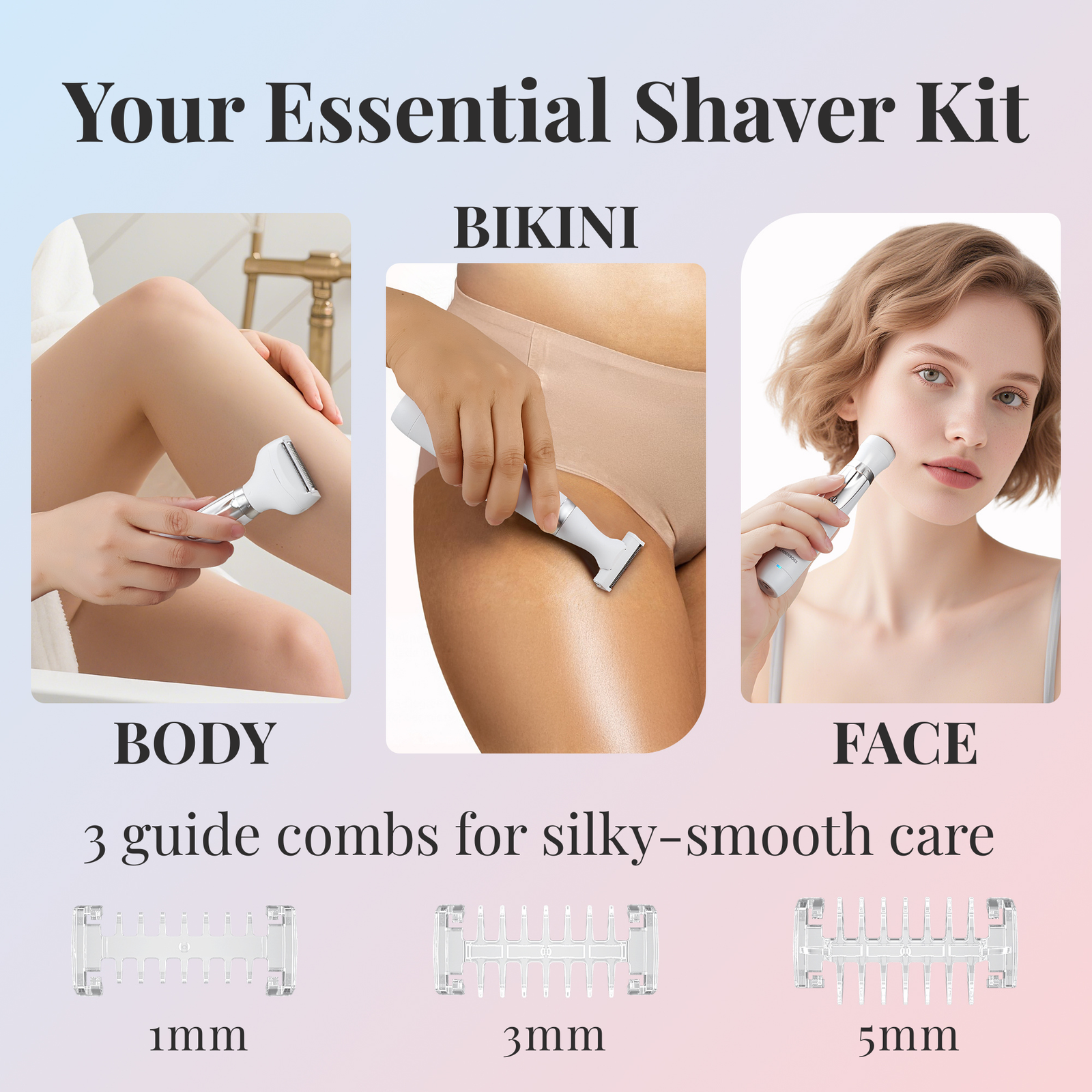 BarberBoss 3-in-1 Portable Women's Electric Shaver