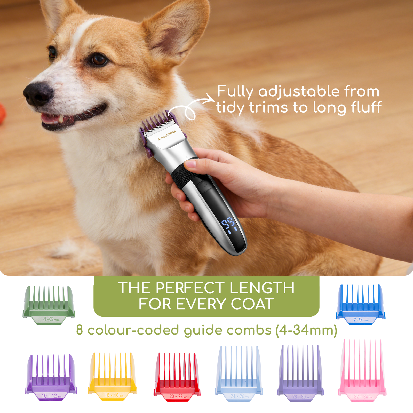 BarberBoss 2-in-1 Pet Grooming Clipper Kit