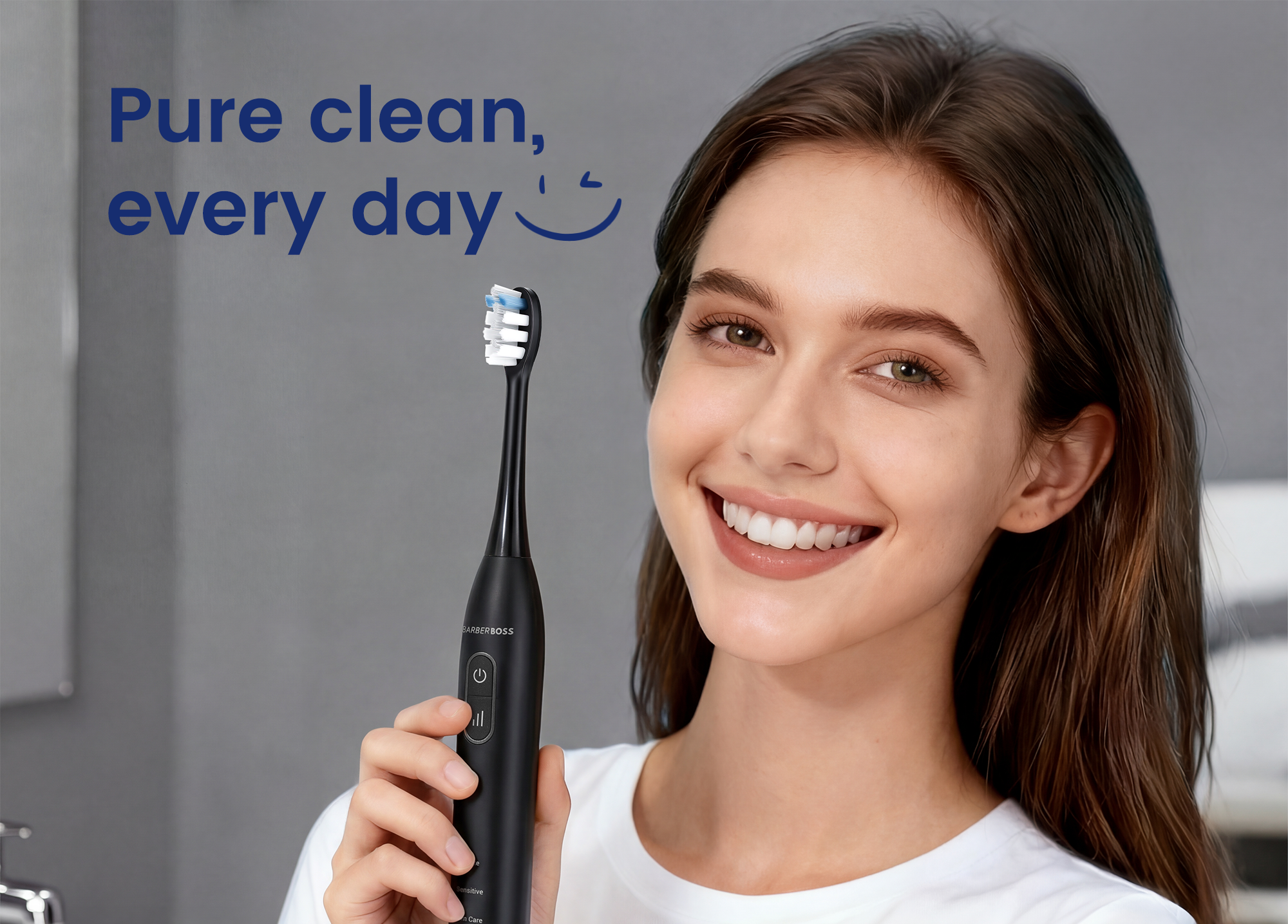 BarberBoss Black Sonic Electric Toothbrush