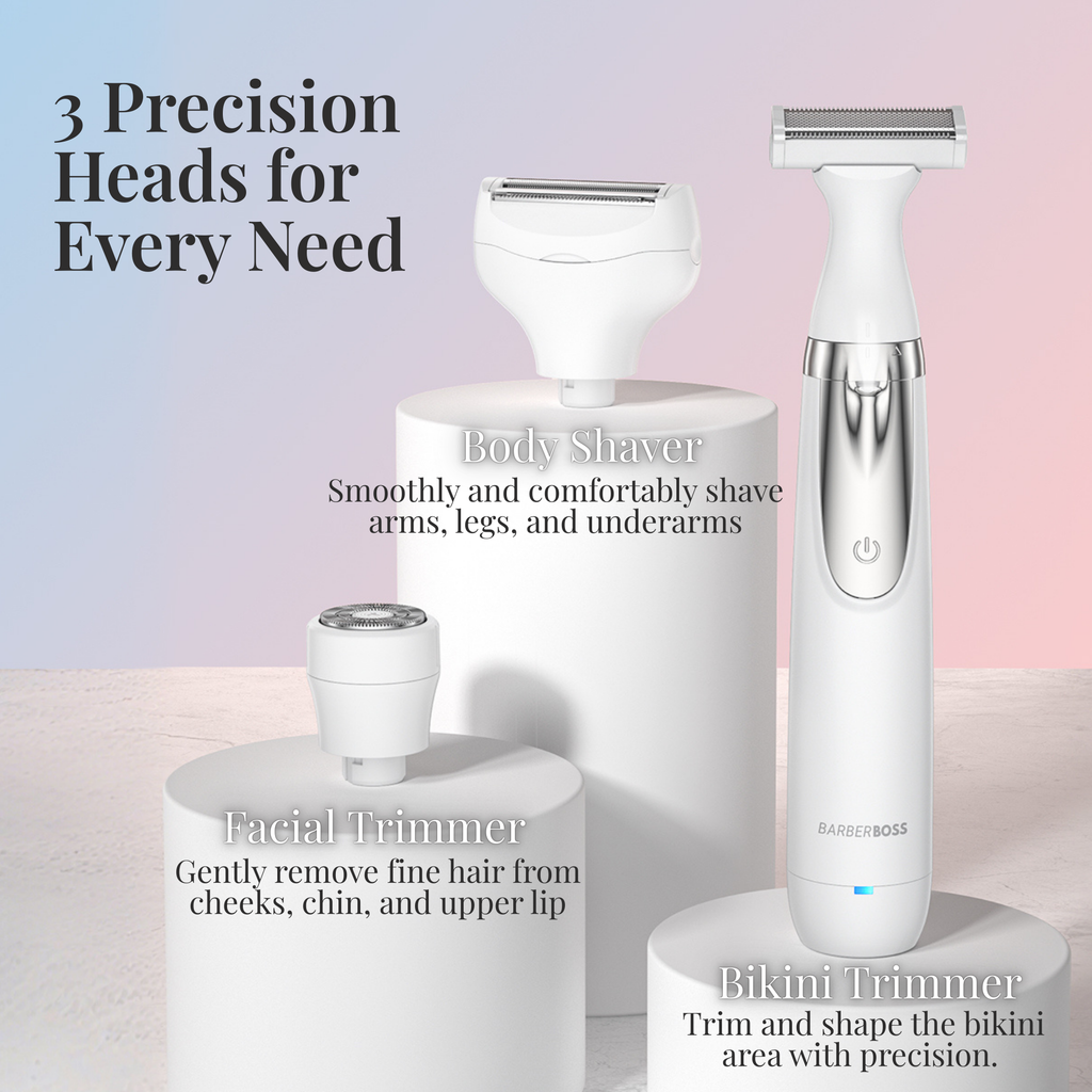 BarberBoss 3-in-1 Portable Women's Electric Shaver