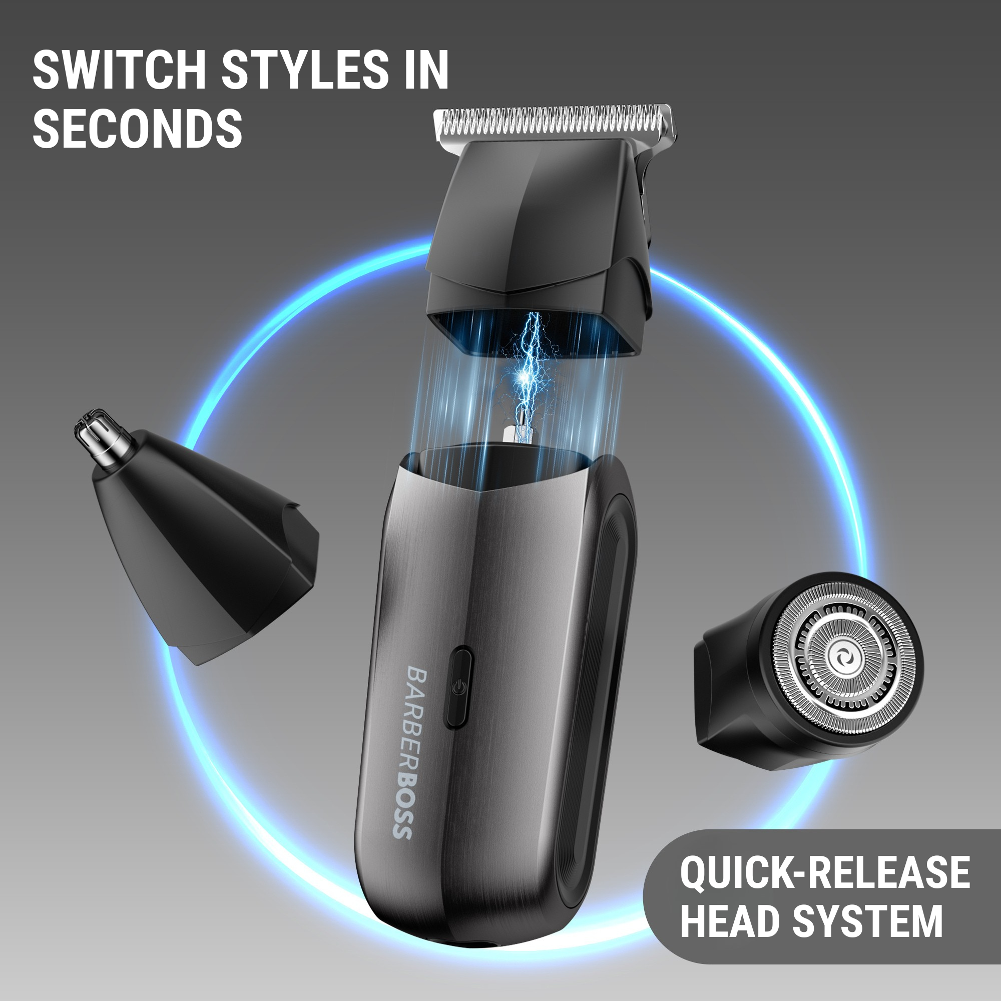 BarberBoss 3-in-1 Mini Foil Shaver