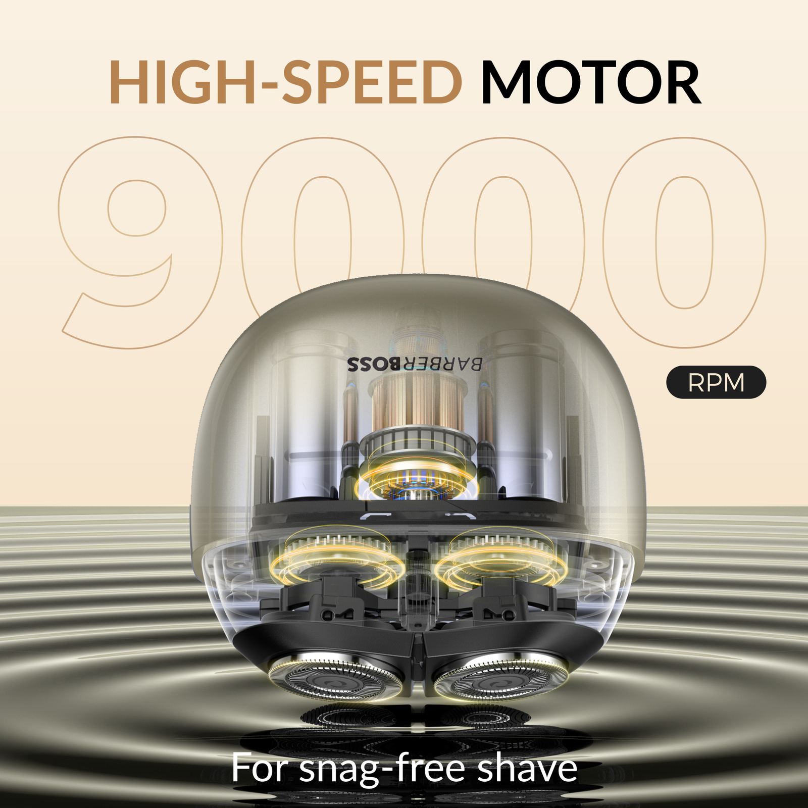 BarberBoss Smart Touch-Swipe Sensor Shaver