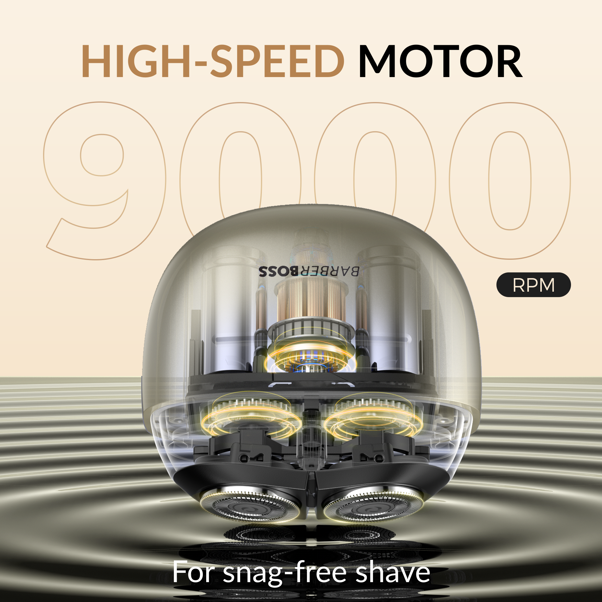 BarberBoss Smart Touch-Swipe Sensor Shaver