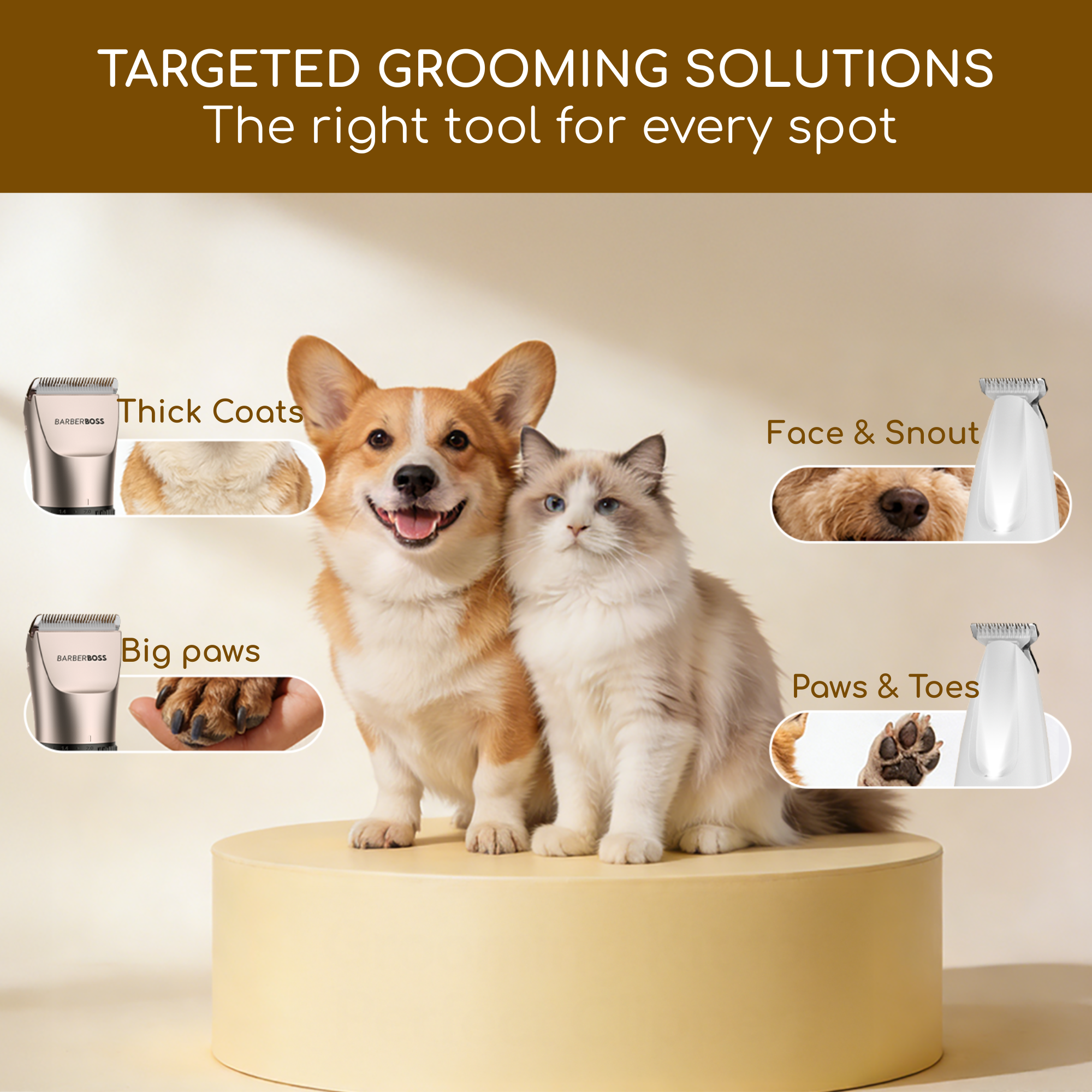 BarberBoss Dual Pet Clipper & Paw Trimmer
