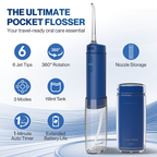 BarberBoss Navy Travel Water Flosser