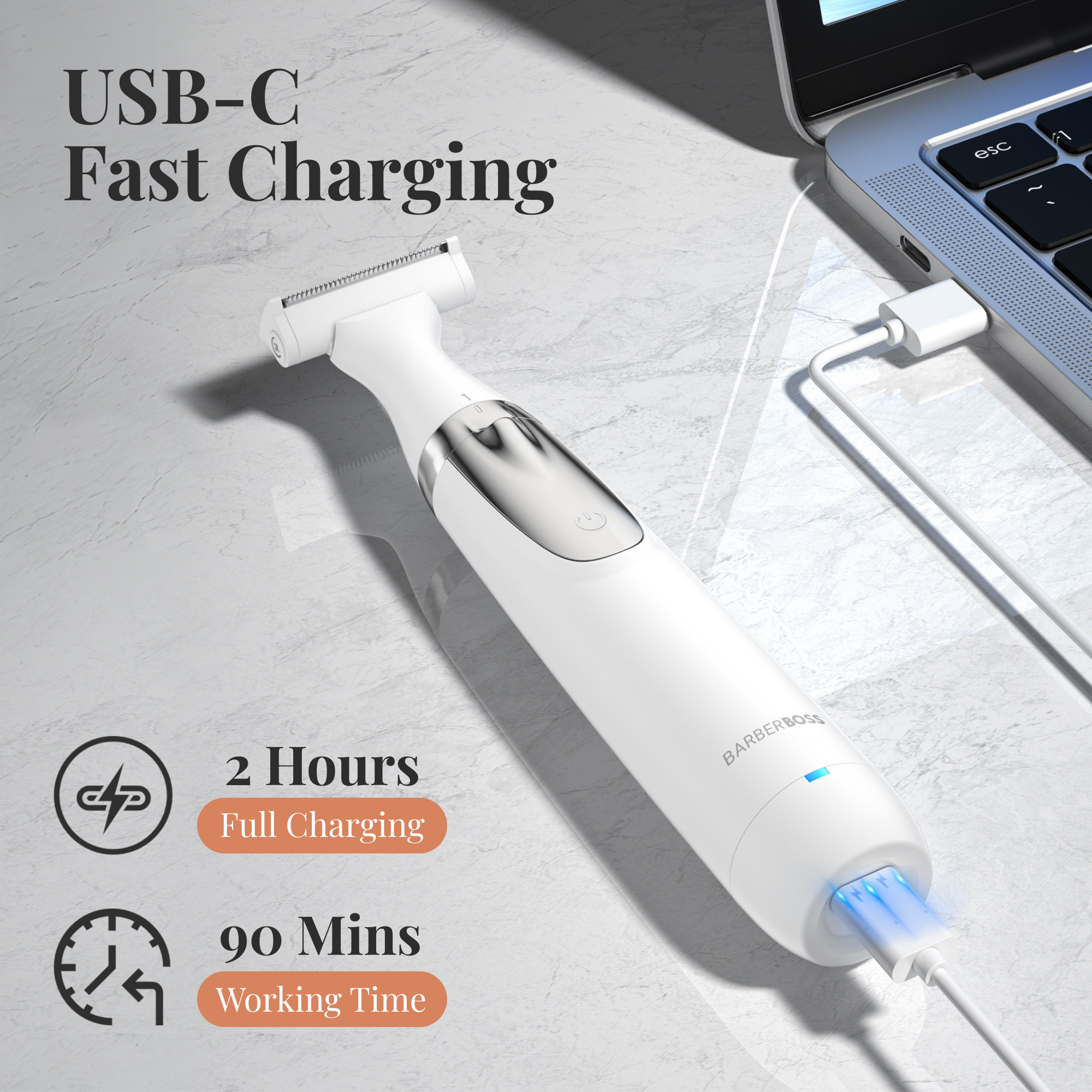 BarberBoss 3-in-1 Portable Women's Electric Shaver