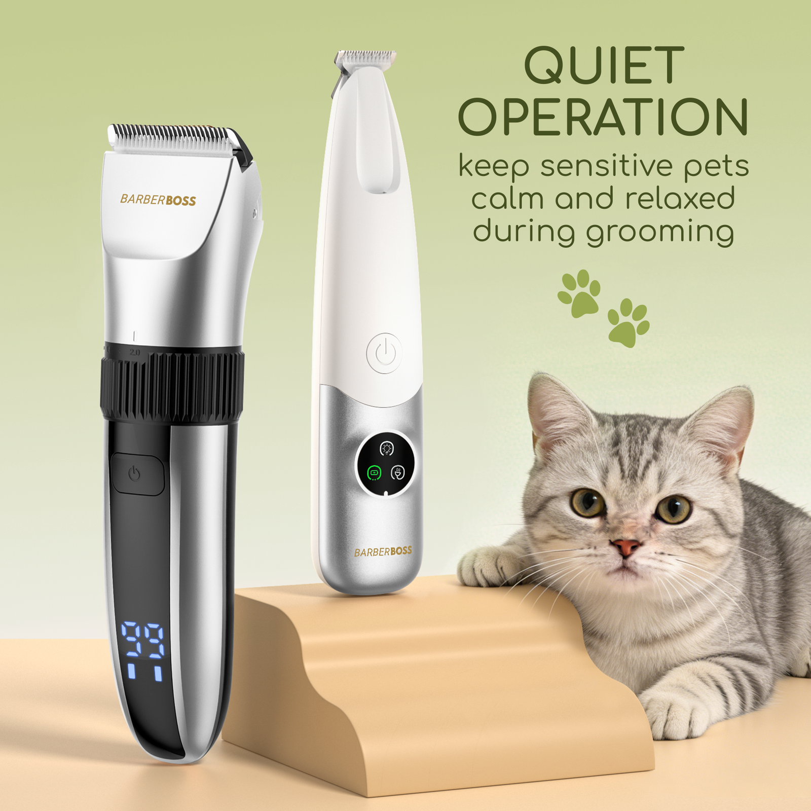 BarberBoss 2-in-1 Pet Grooming Clipper Kit