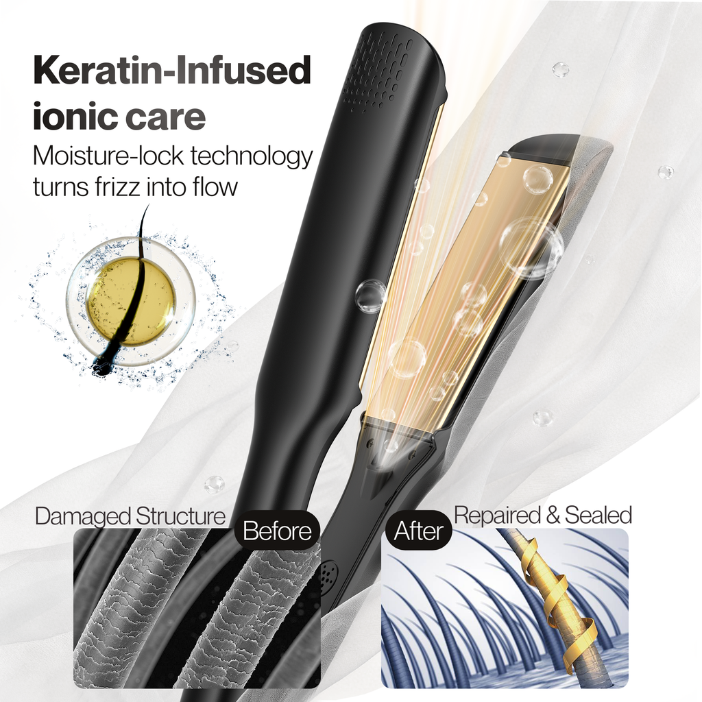 BarberBoss Black Ceramic Plate Hair Straightener
