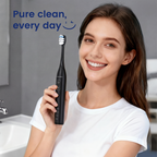 BarberBoss QR-7302 Replacement Toothbrush Heads (Black, Pack of 6)