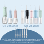 BarberBoss QR-710X & QR-711X Water Flosser Replacement Tips (Pack of 6)