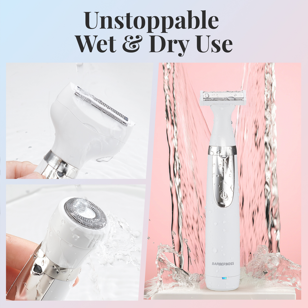 BarberBoss 3-in-1 Portable Women's Electric Shaver