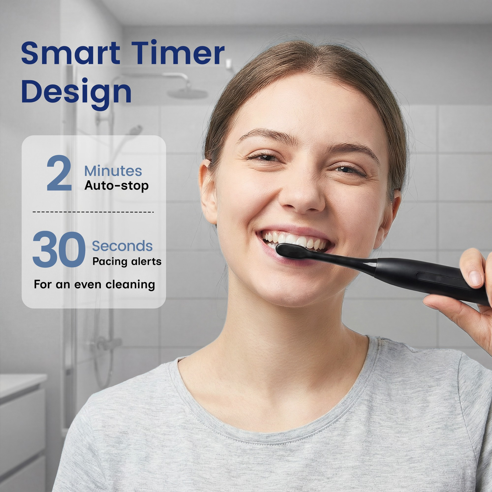 BarberBoss Black Sonic Electric Toothbrush