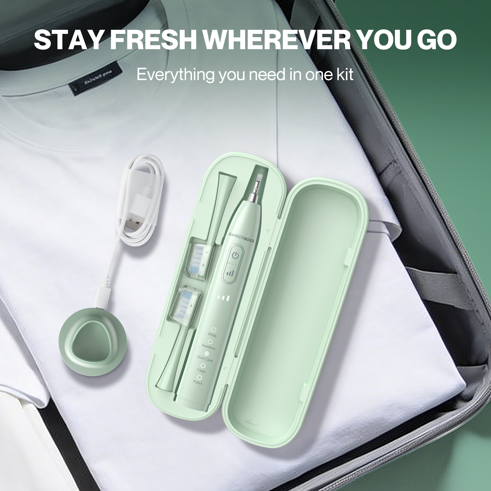 BarberBoss Sonic Rechargeable Electric Toothbrush