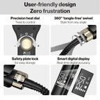BarberBoss Black Ceramic Plate Hair Straightener