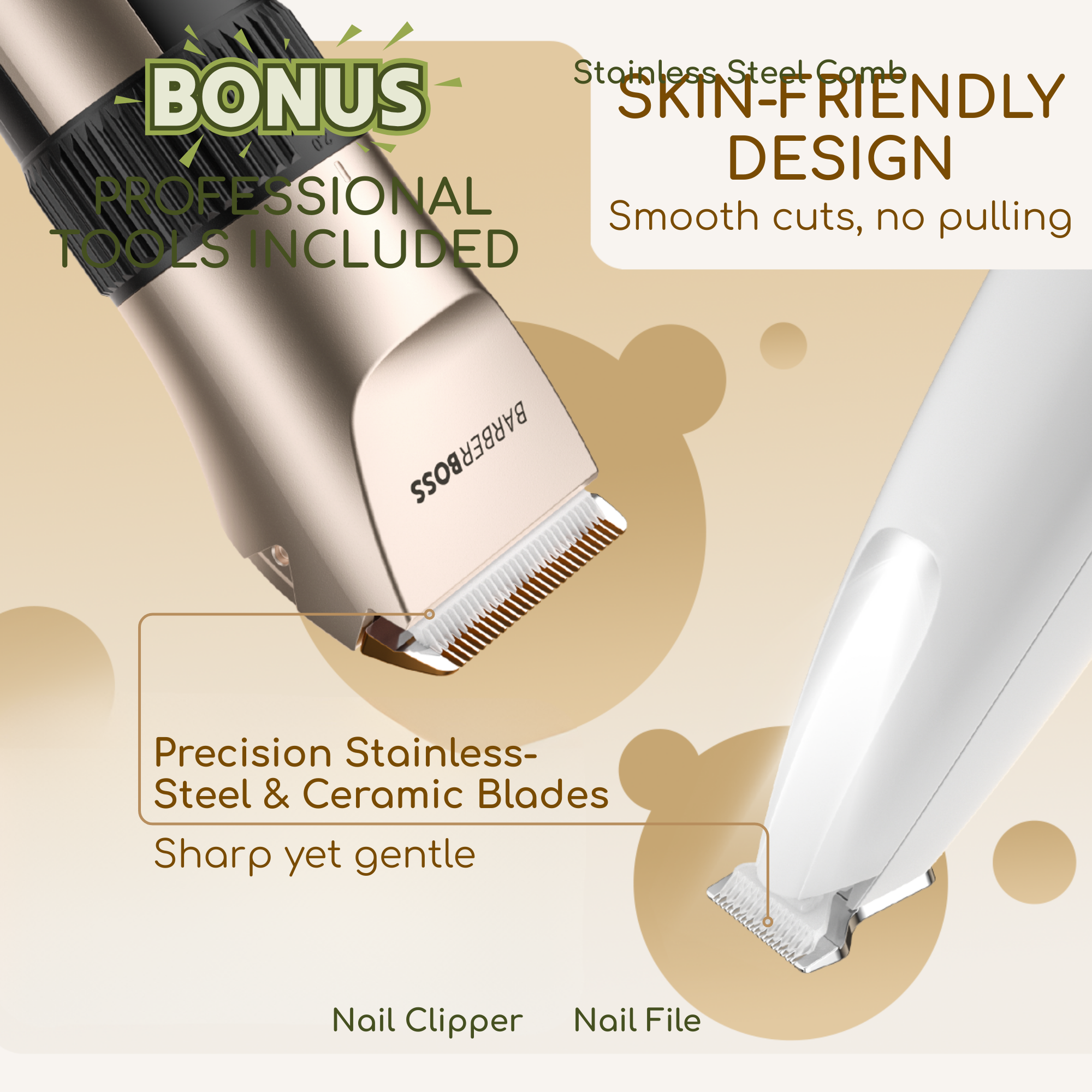 BarberBoss Dual Pet Clipper & Paw Trimmer