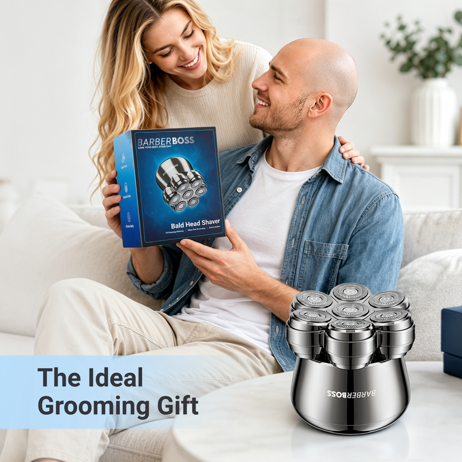 BarberBoss Men's Cordless Head Shaver