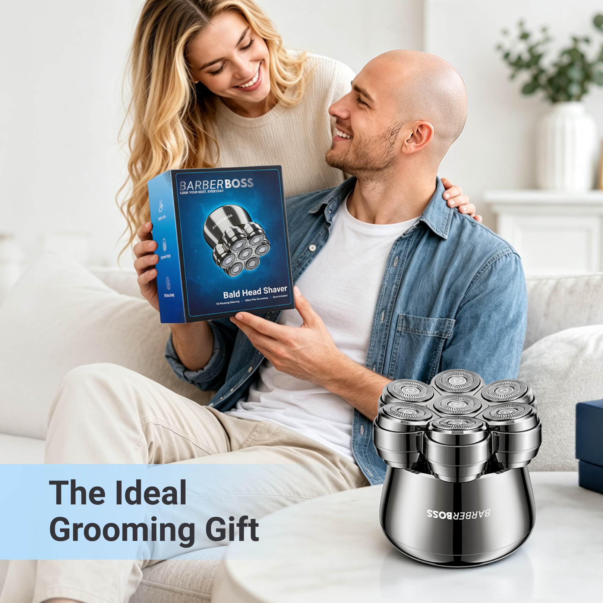 BarberBoss Men's Cordless Head Shaver
