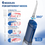 BarberBoss Navy Travel Water Flosser
