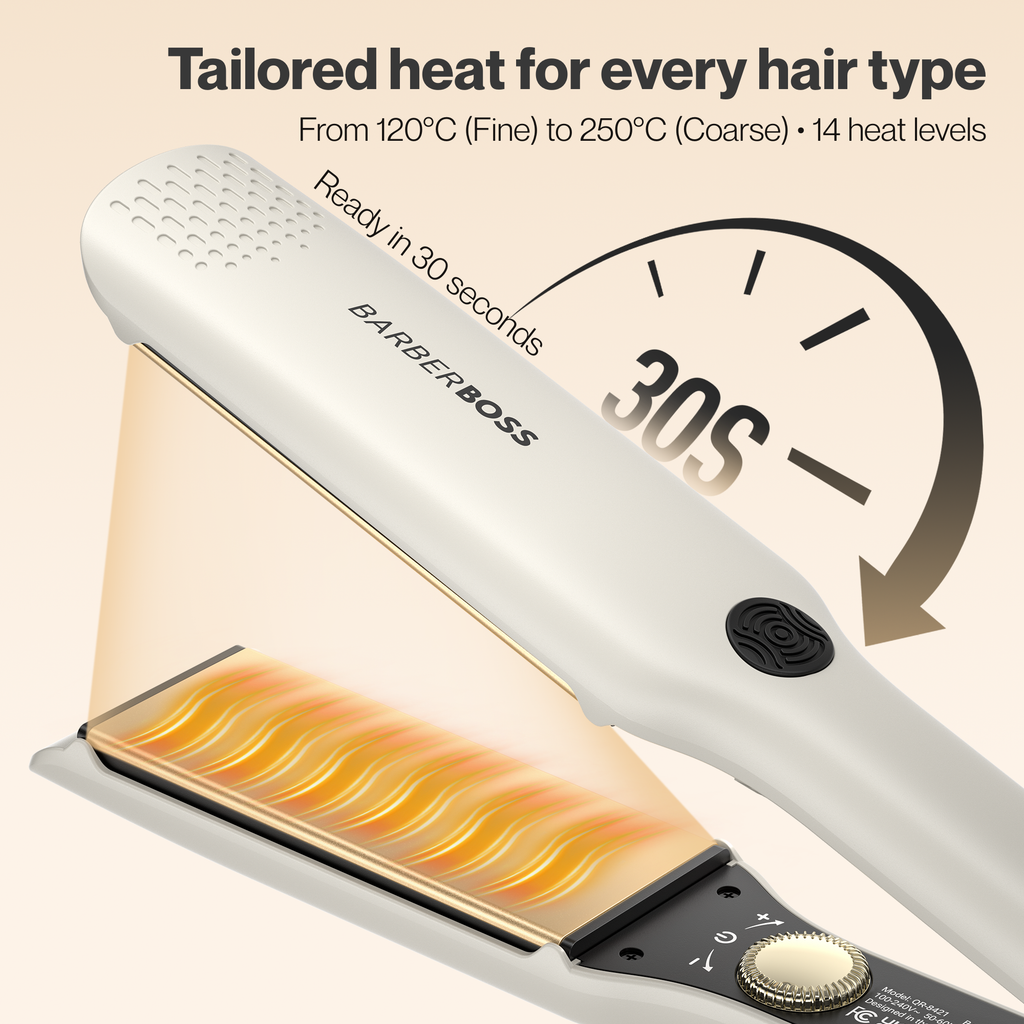 BarberBoss Wide Plate Ceramic Hair Straightener