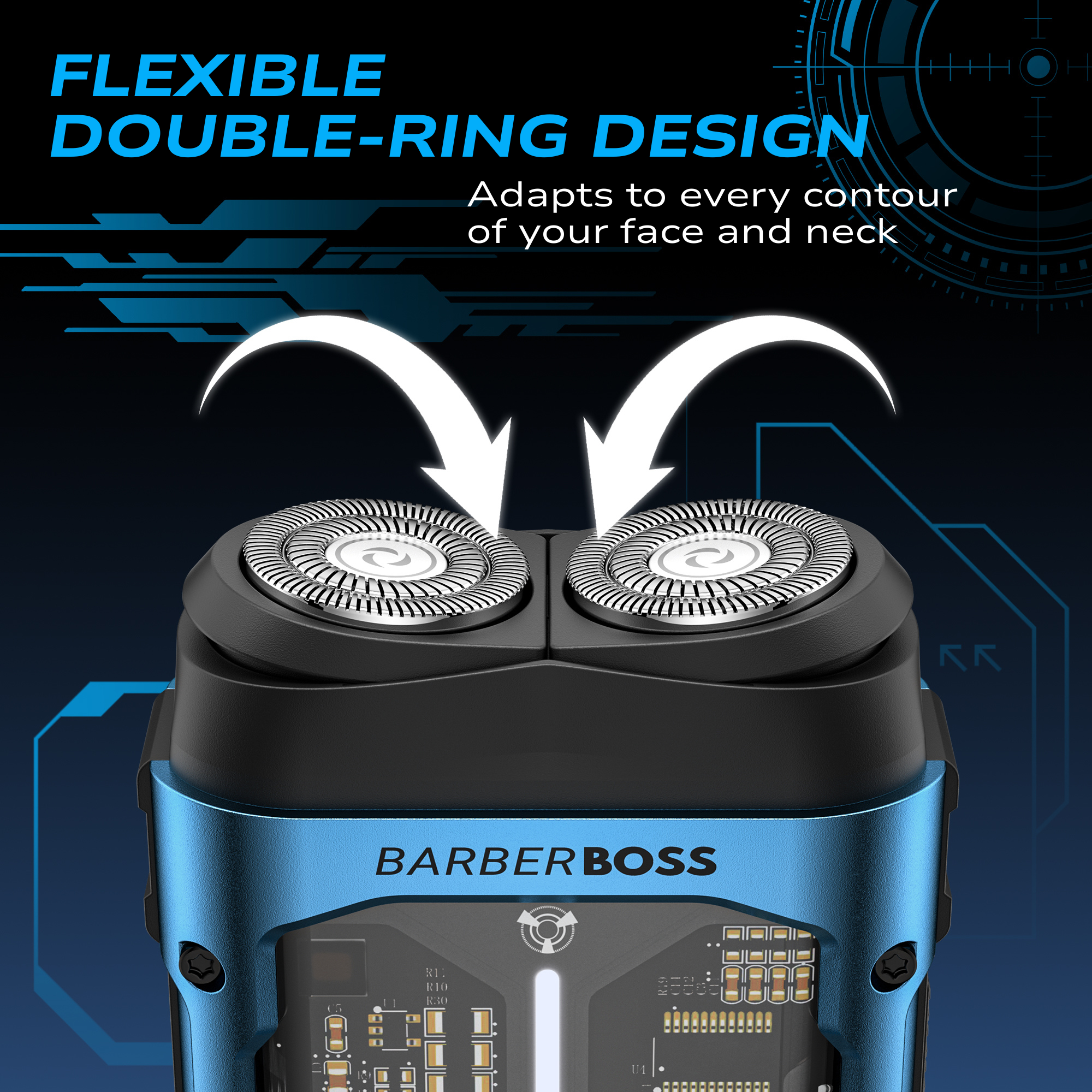BarberBoss Compact Pocket Rotary Shaver