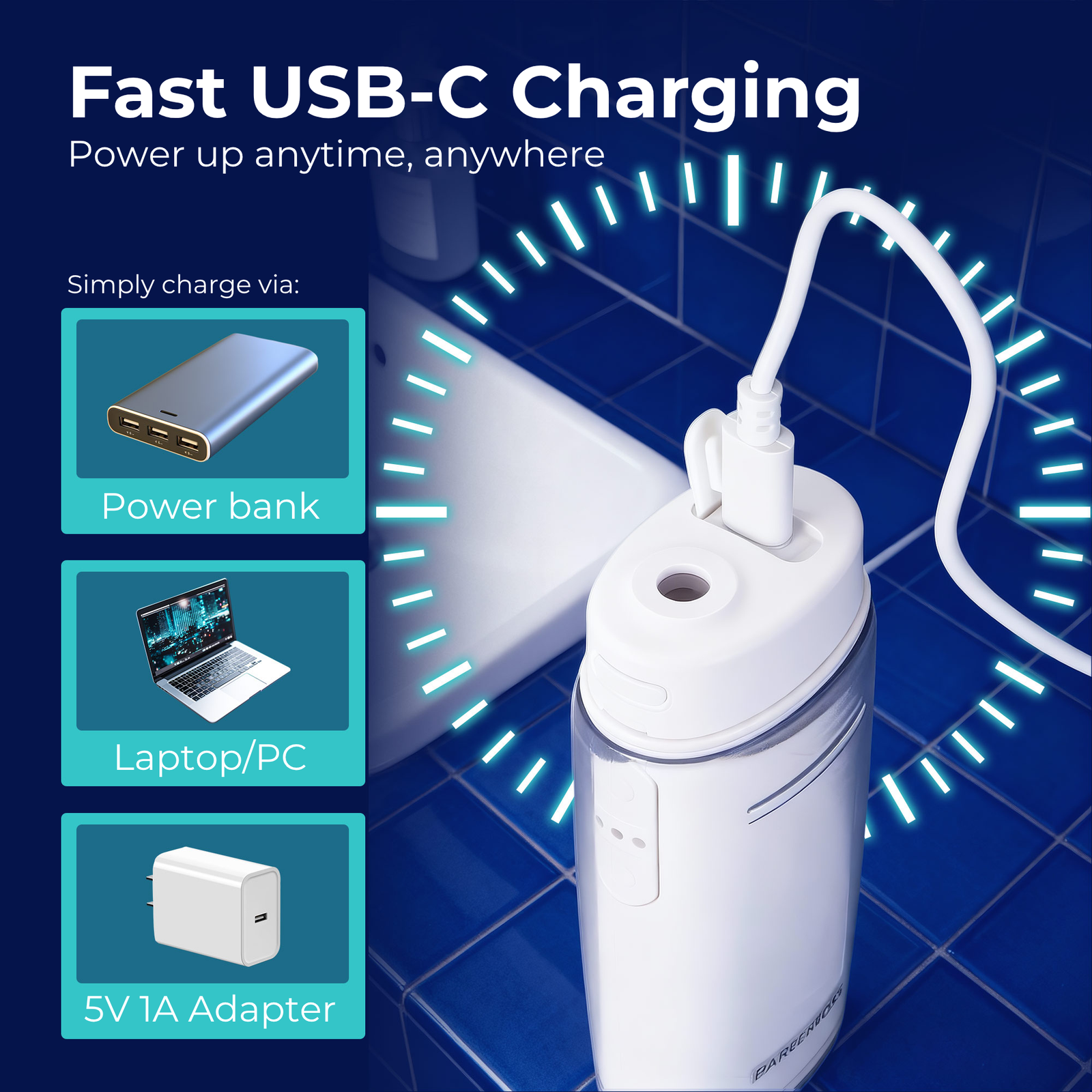 BarberBoss Portable Water Flosser