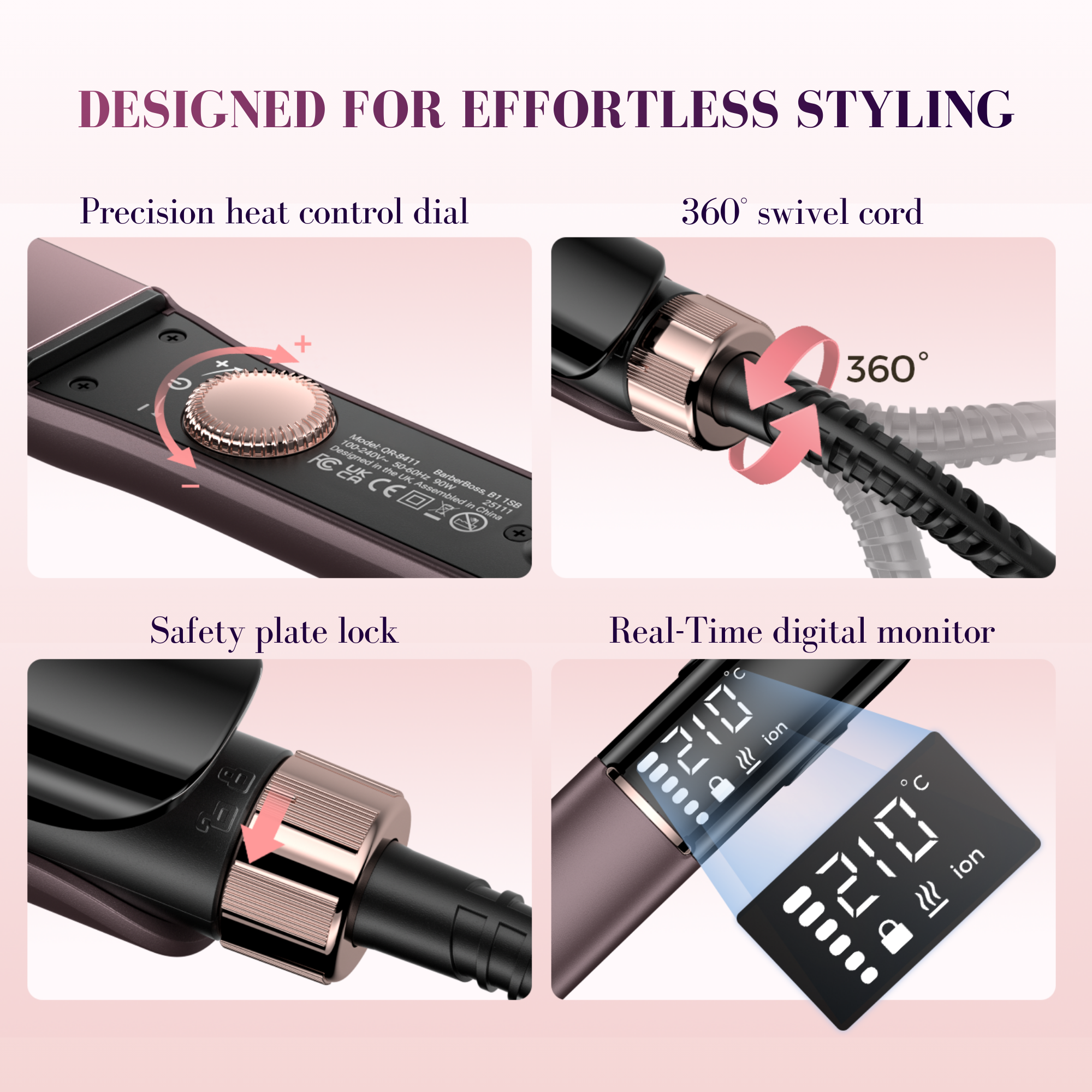 BarberBoss Keratin Infused Hair Straightener