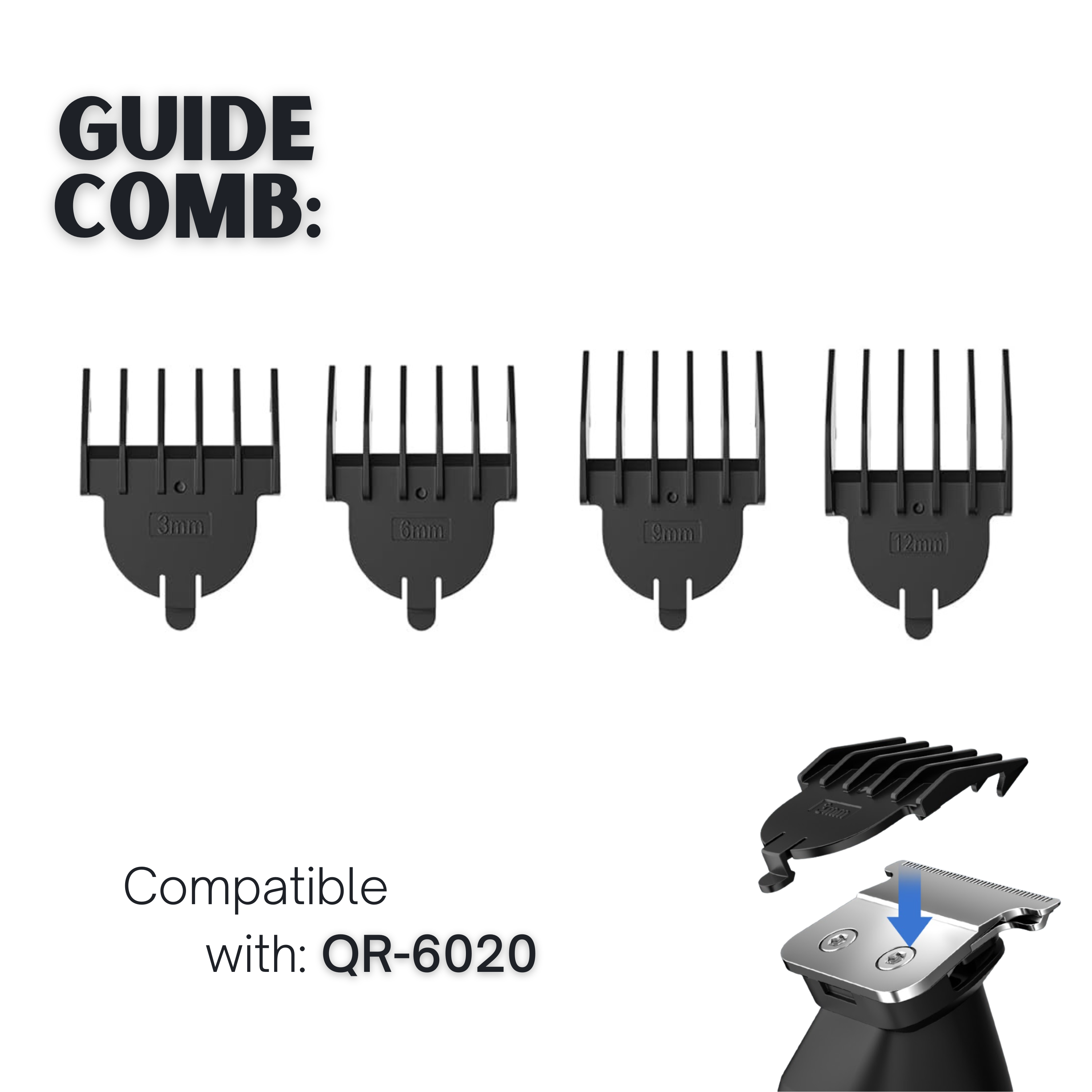 QR-6020 BarberBoss Basic Comb Guards Various Sizes