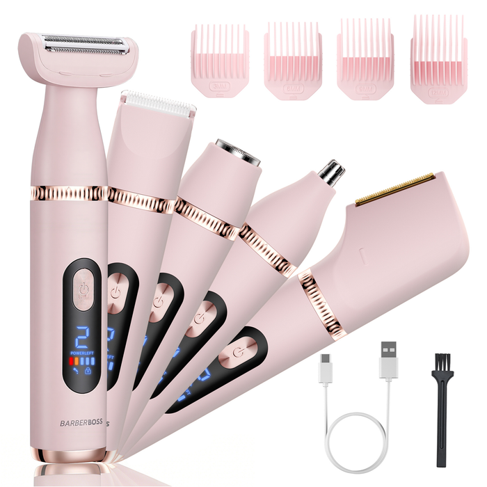 BarberBoss 5-in-1 Women's Electric Shaver
