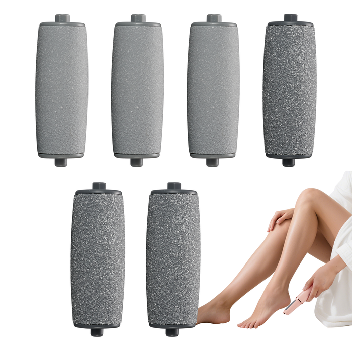 BarberBoss QR-5101/5102 Replacement Rollers for Electric Foot File (Pack of 6)