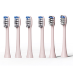 BarberBoss QR-7303 Replacement Toothbrush Heads (Pink, Pack of 6)